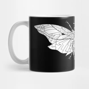 deadly cicada cigarra chicharra ecopop in totonac zentangle in alien death art Mug